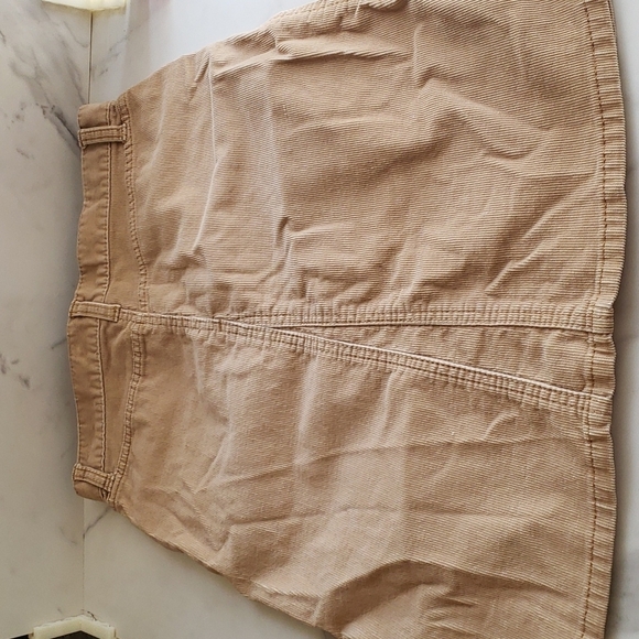 Gap Jeans Y2K Tan Corduroy A-line Pieced Skirt Size 2 - Picture 2 of 10